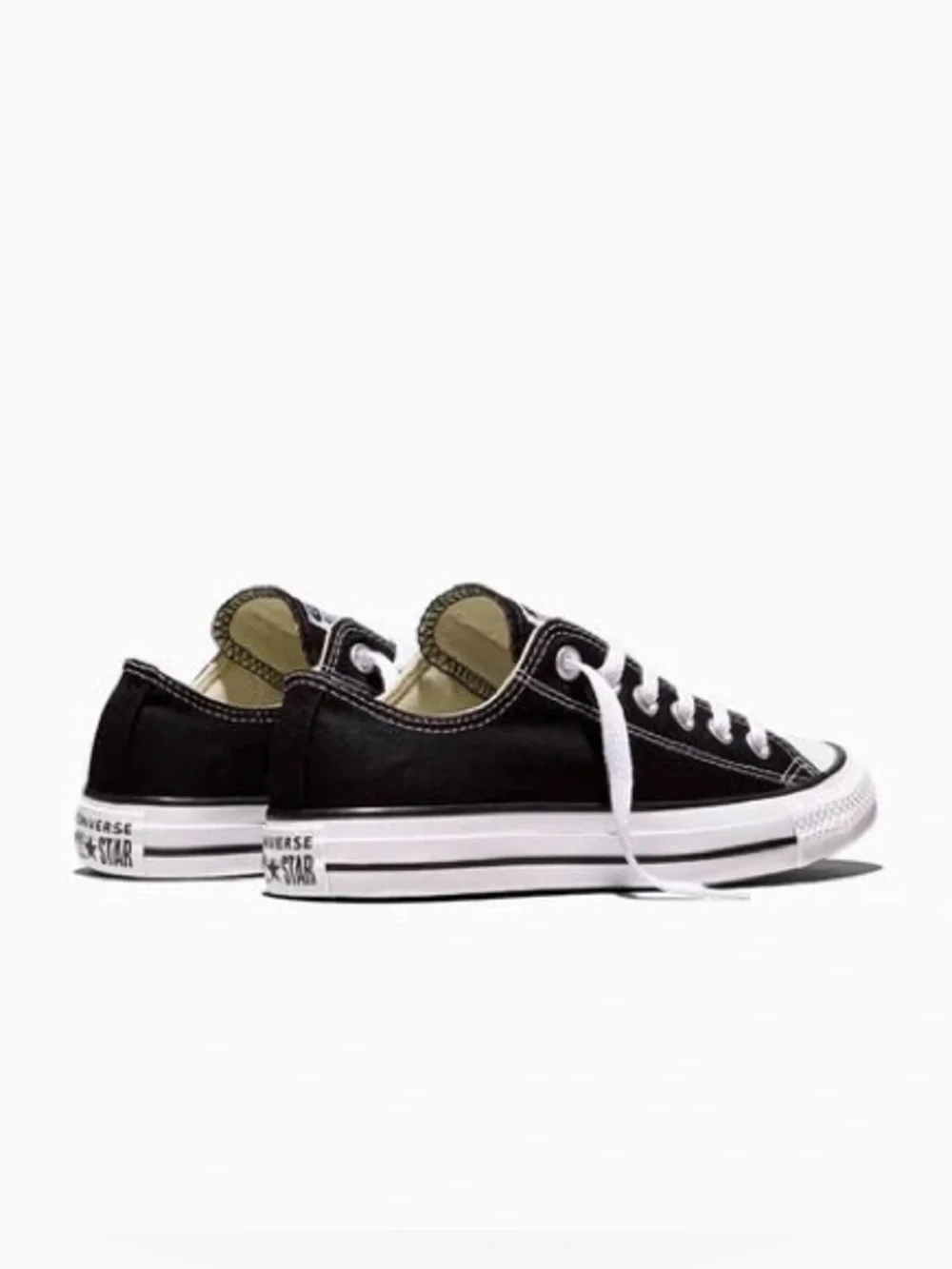Converse Classic Chuck Taylor All Star Low Top Black Canvas White Size 7W/5M